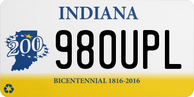 IN license plate 980UPL