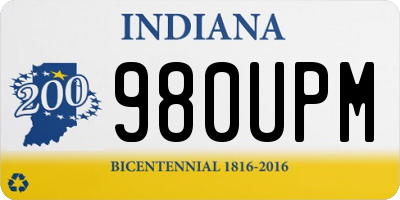 IN license plate 980UPM