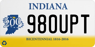 IN license plate 980UPT
