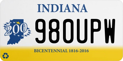 IN license plate 980UPW