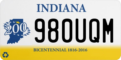 IN license plate 980UQM