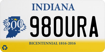 IN license plate 980URA
