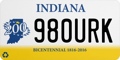 IN license plate 980URK
