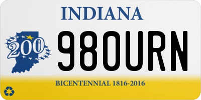 IN license plate 980URN