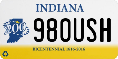 IN license plate 980USH