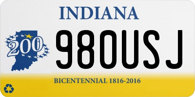 IN license plate 980USJ