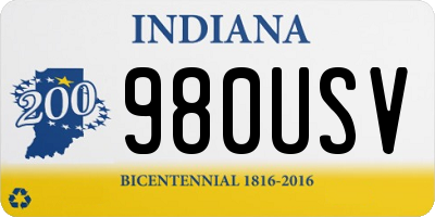 IN license plate 980USV
