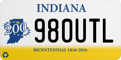 IN license plate 980UTL