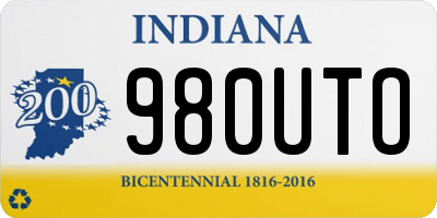 IN license plate 980UTO