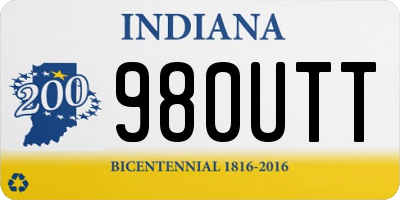 IN license plate 980UTT