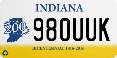 IN license plate 980UUK