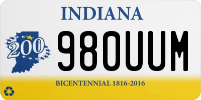 IN license plate 980UUM