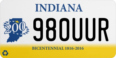 IN license plate 980UUR