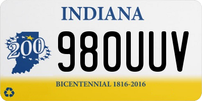IN license plate 980UUV