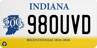 IN license plate 980UVD