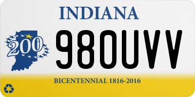 IN license plate 980UVV