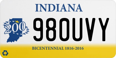 IN license plate 980UVY