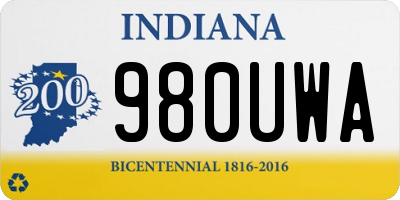 IN license plate 980UWA