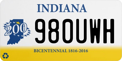 IN license plate 980UWH