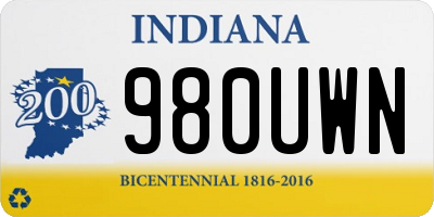IN license plate 980UWN