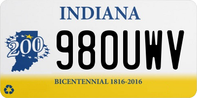 IN license plate 980UWV