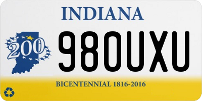 IN license plate 980UXU