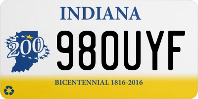 IN license plate 980UYF