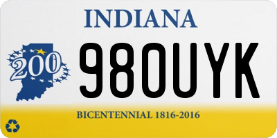 IN license plate 980UYK