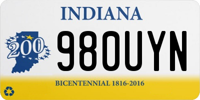IN license plate 980UYN