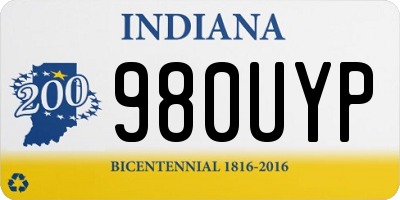 IN license plate 980UYP