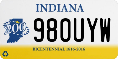 IN license plate 980UYW