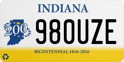 IN license plate 980UZE