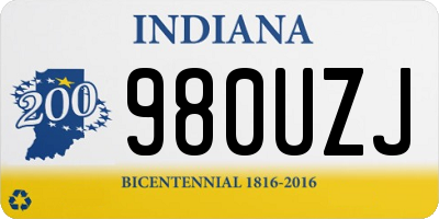 IN license plate 980UZJ