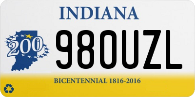 IN license plate 980UZL