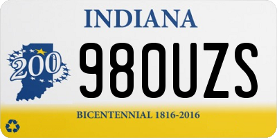 IN license plate 980UZS