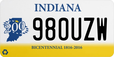 IN license plate 980UZW