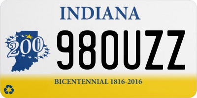 IN license plate 980UZZ