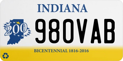 IN license plate 980VAB