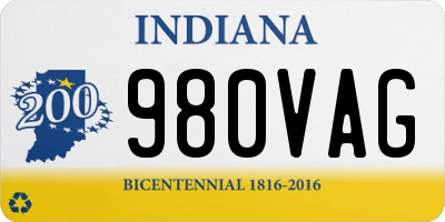 IN license plate 980VAG