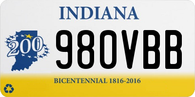 IN license plate 980VBB