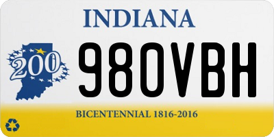 IN license plate 980VBH