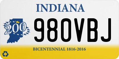 IN license plate 980VBJ