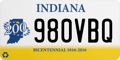 IN license plate 980VBQ
