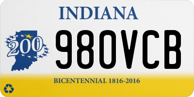 IN license plate 980VCB