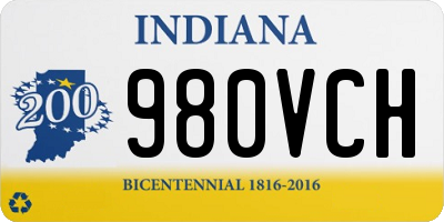 IN license plate 980VCH