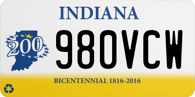 IN license plate 980VCW