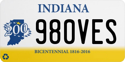 IN license plate 980VES