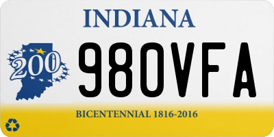 IN license plate 980VFA