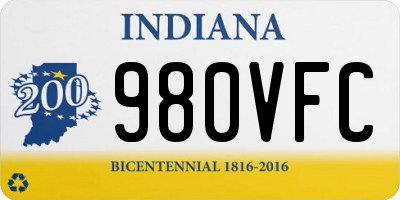 IN license plate 980VFC