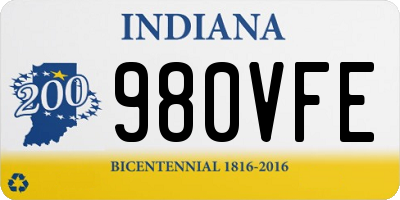 IN license plate 980VFE